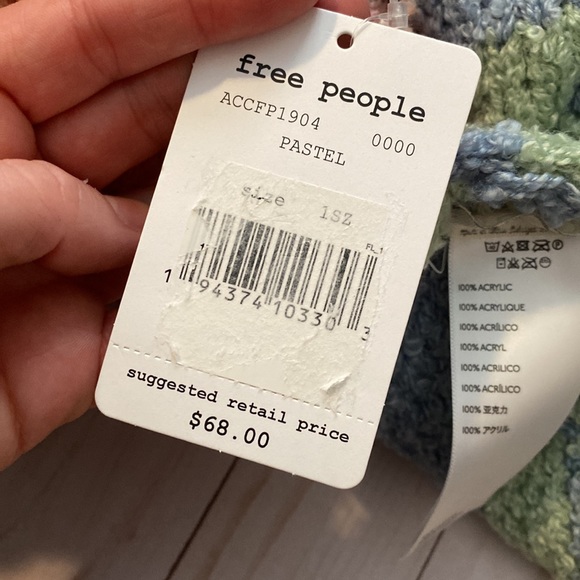 Free people pastel multi colored knit scarf - Picture 9 of 9